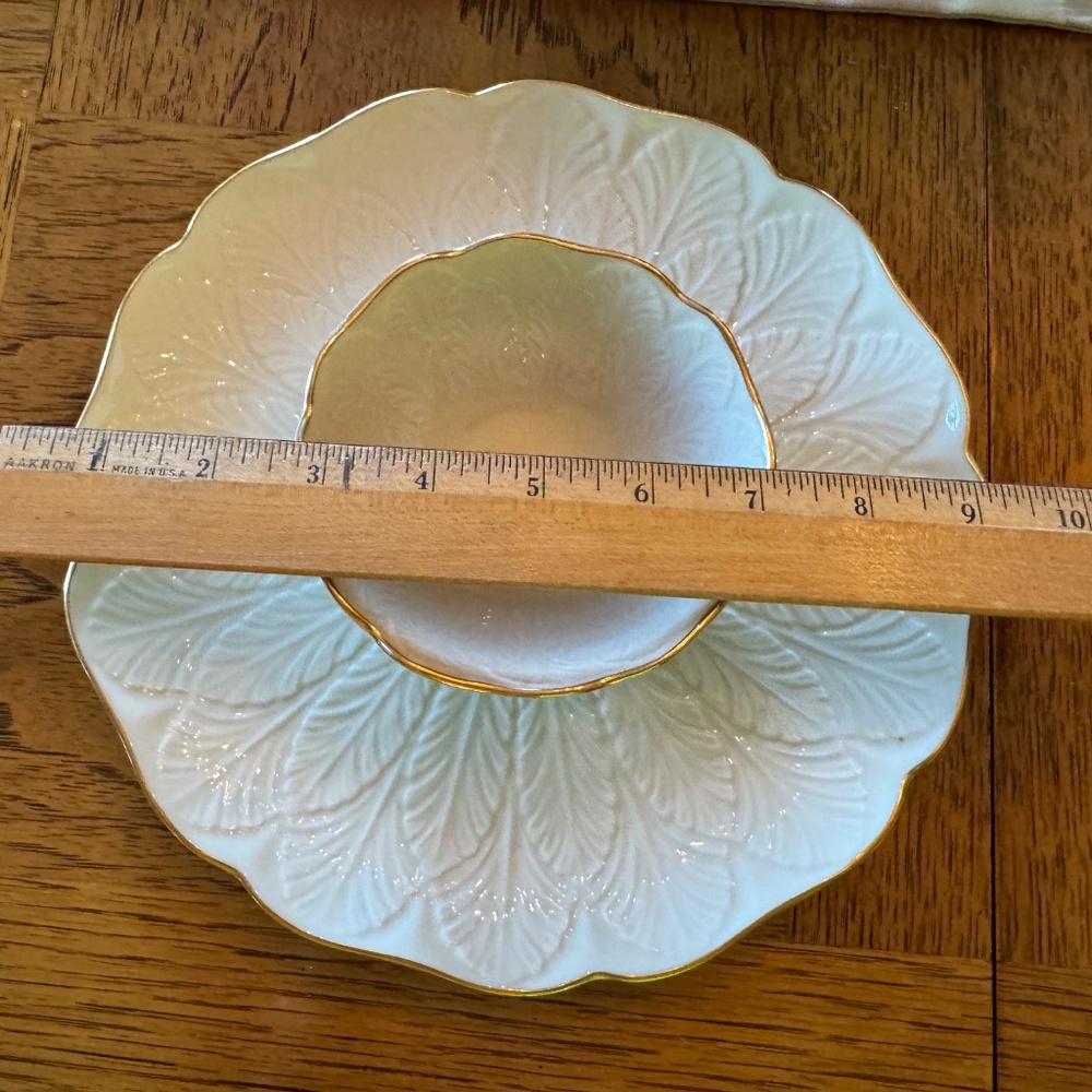 **LOOK!!!! PRICE DROP!! Lenox Greenfield Collection Chip & Dip piece- PRISTINE** - Picture 5 of 9